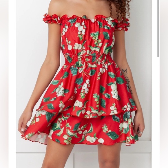 By Egreis Dresses & Skirts - ByEgreis Off shoulder floral dress in size XL
